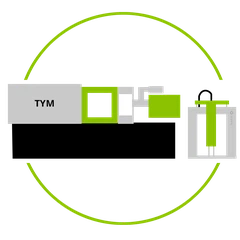 Vízszintes befecskendező gép